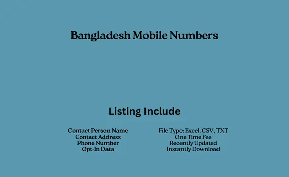 Bangladesh mobile numbers