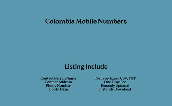 Colombia mobile numbers