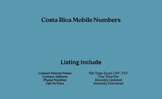 Costa Rica mobile numbers