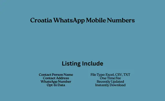 Croatia whatsapp mobile numbers