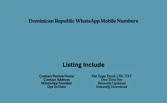 Dominican Republic whatsapp mobile numbers