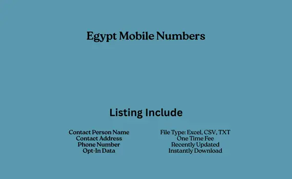 Egypt mobile numbers