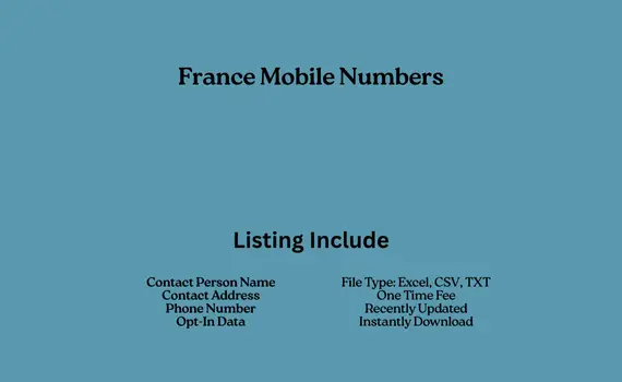 France mobile numbers