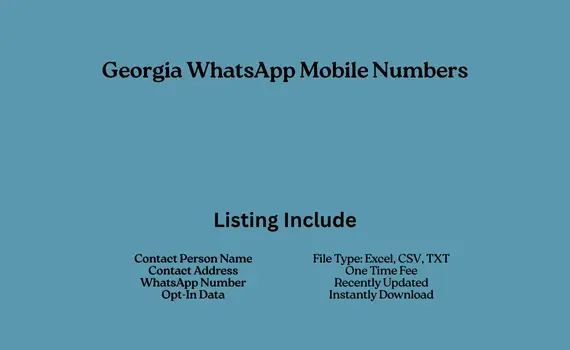 Georgia whatsapp mobile numbers