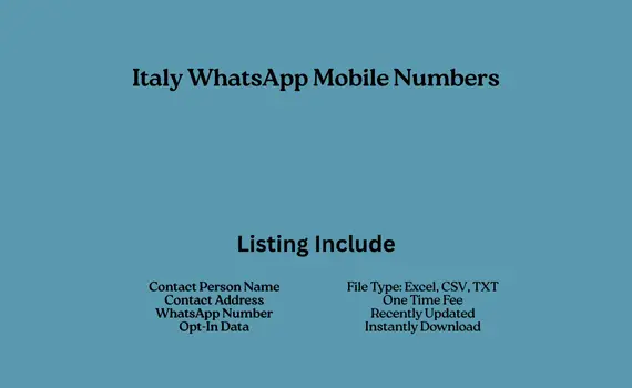 Italy whatsapp mobile numbers