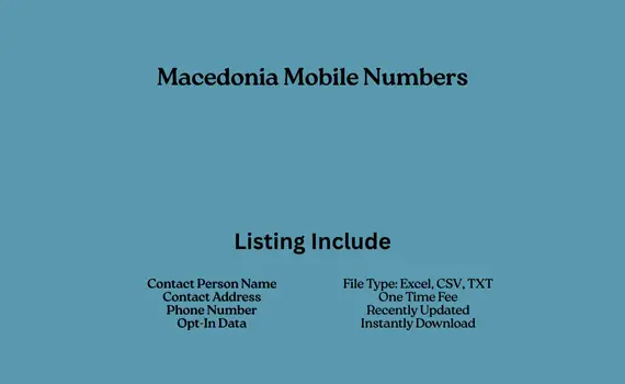 Macedonia mobile numbers