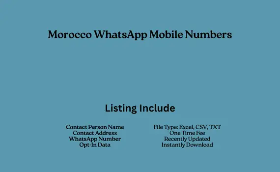 Morocco whatsapp mobile numbers