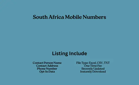 South Africa mobile numbers