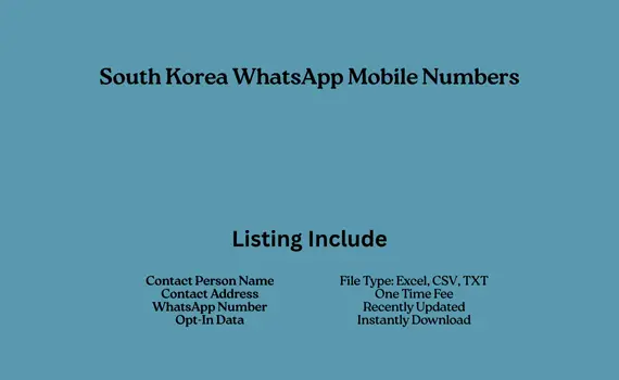 South Korea whatsapp mobile numbers
