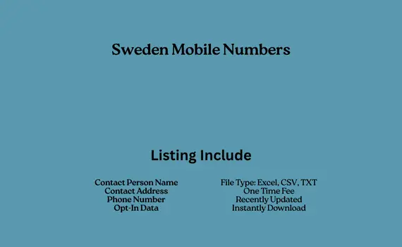 Sweden mobile numbers