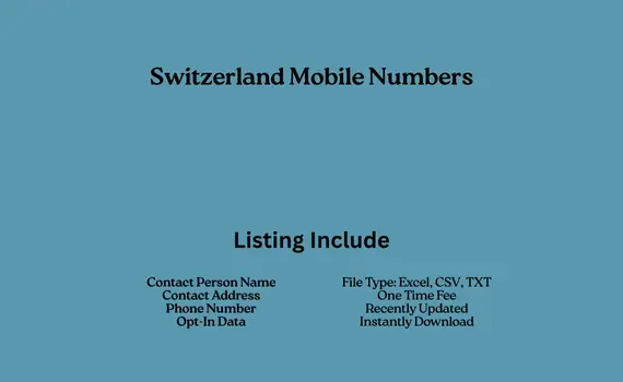 Switzerland mobile numbers