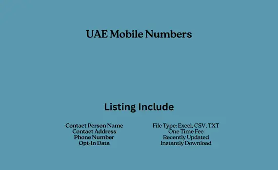 UAE mobile numbers