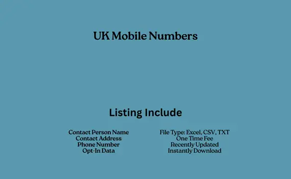 UK mobile numbers