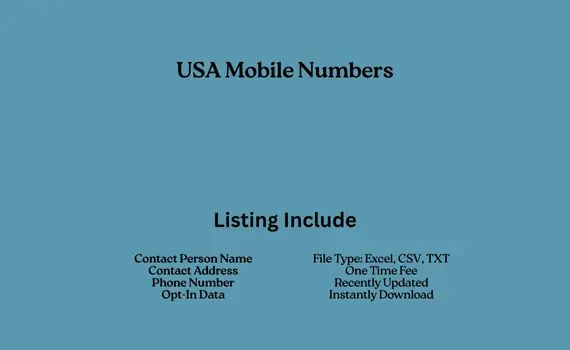 USA mobile numbers