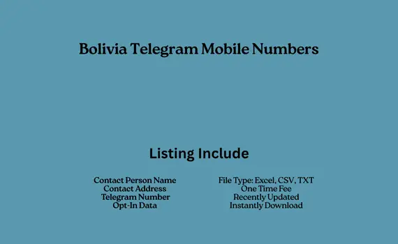 Bolivia telegram mobile numbers