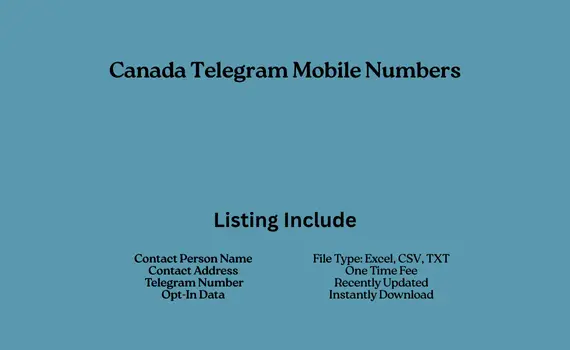 Canada telegram mobile numbers