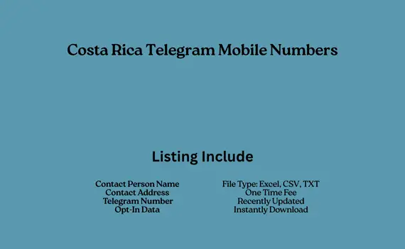 Costa Rica telegram mobile numbers