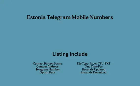 Estonia telegram mobile numbers