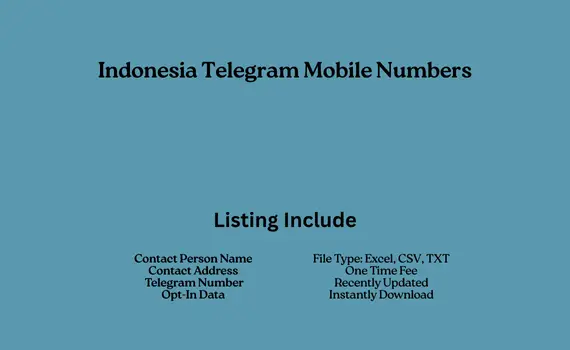 Indonesia telegram mobile numbers